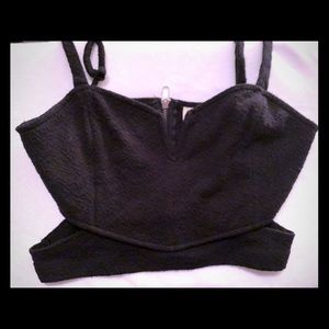 LA Hearts Black Crop Top